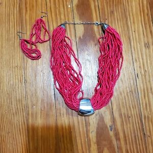 BRAND NEW multi strand necklace & earrings